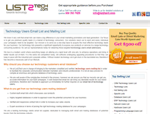 Tablet Screenshot of list2tech.com